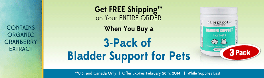Buy a 3-Pack of Bladder Support for Pets and Get a Free Shipping on your entire order!