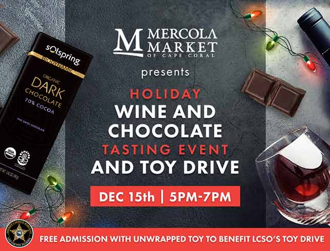 Holiday Wine & Chocolate Tasting & Toy Drive  MercolamarketCC