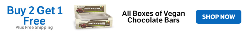 Compre dos, obtenga uno gratis - Todas las cajas de barras de chocolate veganas