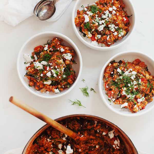 Greek Garden Oven-Baked Orzo