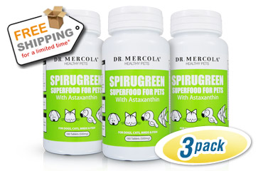 Limited Time Offer! Order any 3-Pack of Spirugeen Superfood for Pets