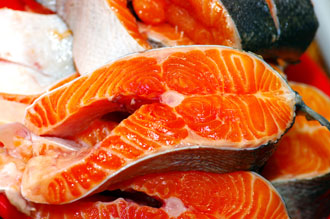 Salmon is a rich source of Astaxanthin