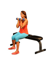 Seated Arnold Press with Dumbbell