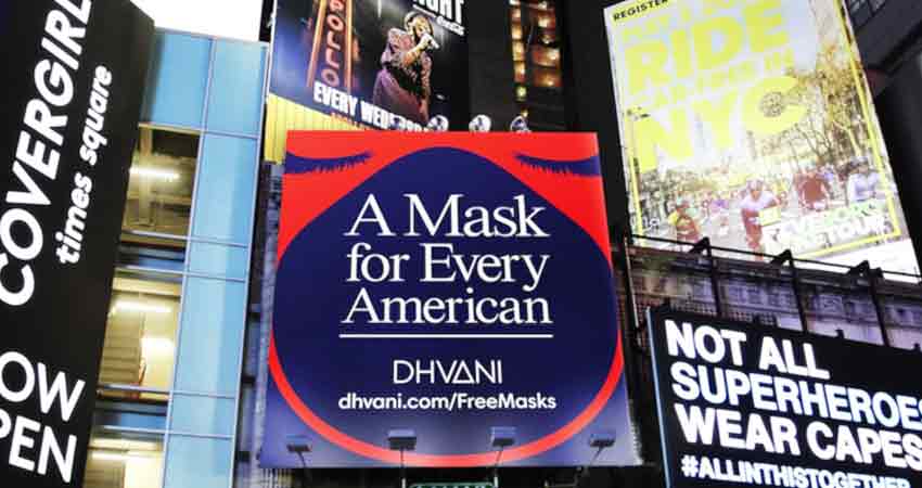 dhvani billboard a mask for every american